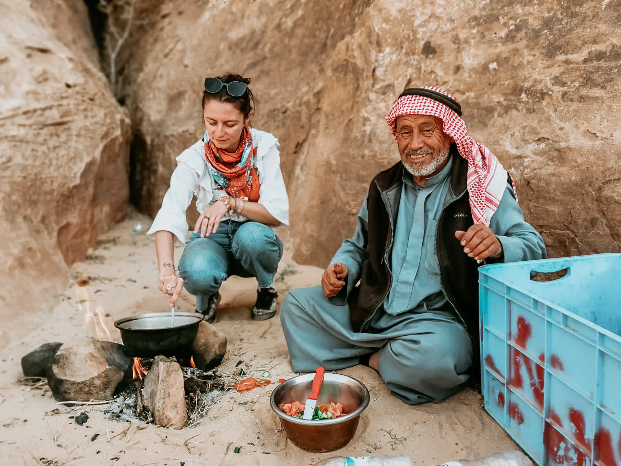 Găting în Wadi Rum, Iordania